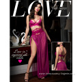 Sexy Gauze Dress Long Violet Lingerie Dress